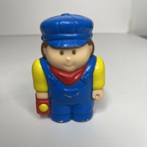Vintage Playskool Plastic Little People Conductor Working Man Toy